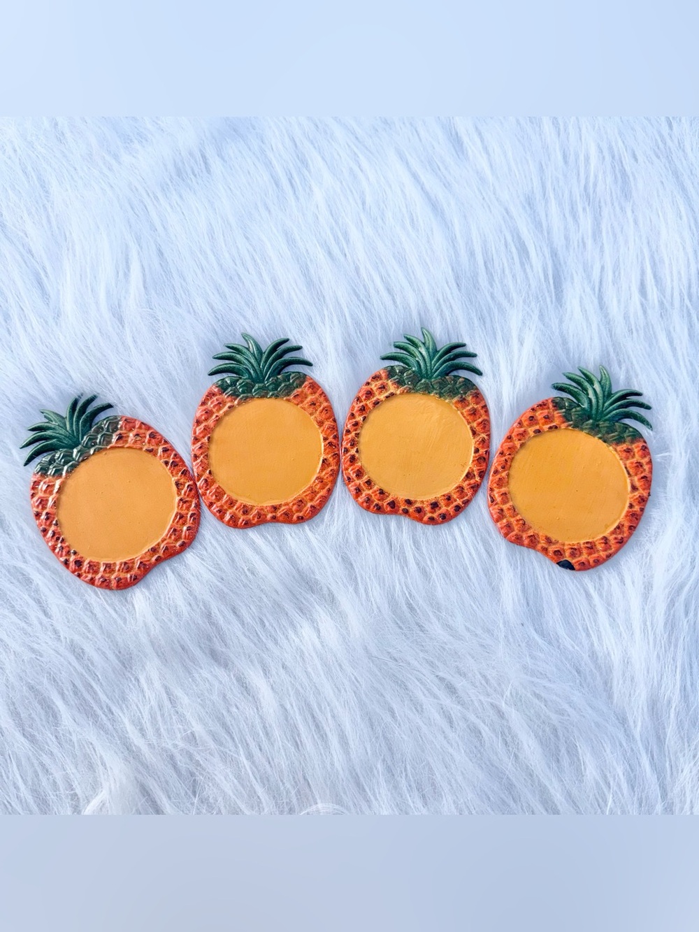 🍍 🍍 Retro Pineapple Coasters – Set of 4 Retro Pineapple Coasters – Set of 4